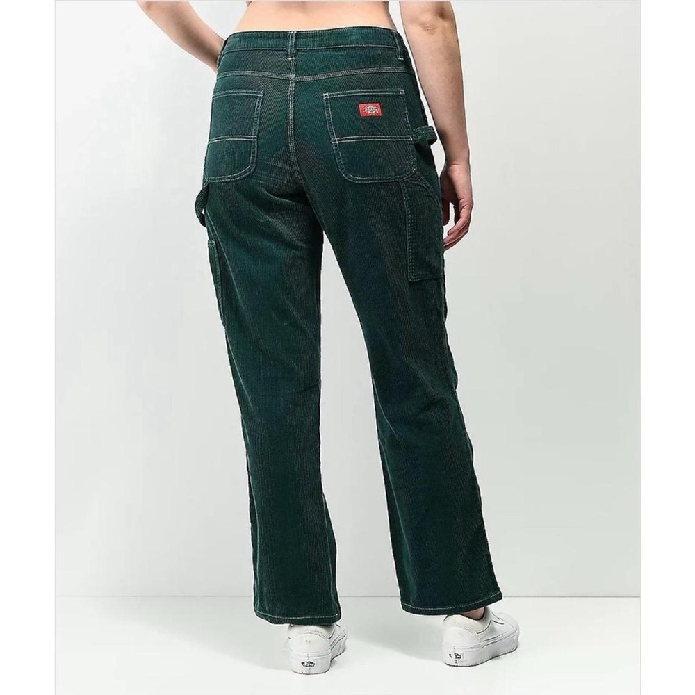 Dickies Earthy Grunge Forest Green Corduroy Carpenter Pants Sz 7/28”